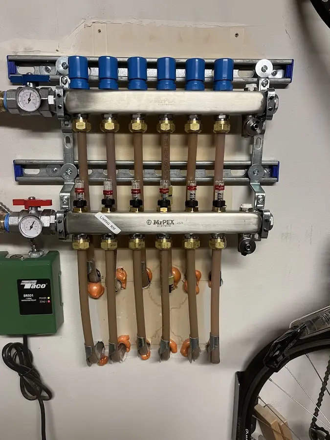 Plumber performing Gas Leak Detection at a residential property in Stillwater